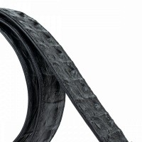 Мужской кожаный ремень CROCODILE LEATHER 18018 Черный
