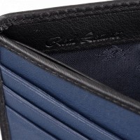 Мужской кожаный кошелек Visconti FN71 Finn (Black/Cobalt Blue/Green)