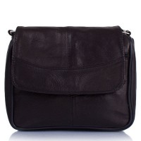 Женская кожаная чёрная сумка-мессенджер TUNONA SK2410-2