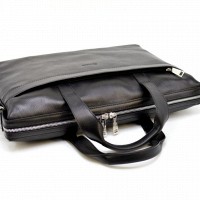 Мужской кожаный черный портфель TARWA ta-0042-4lx