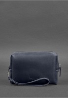 Женская кожаная косметичка-несессер BlankNote 3.0 Темно-синяя Crazy Horse bn-cb-3-nn