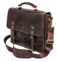 Кожаный мужской коричневый портфель TARWA rс-3960-4lx