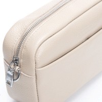 Женский молодежный кожаный клатч ALEX RAI 3801 l.beige