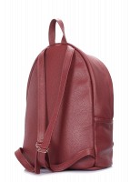 Стильный городской кожаный рюкзак Poolparty backpack-leather-marsala