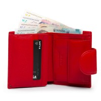 Женский кожаный кошелек Bright DR. BOND WS-36 red