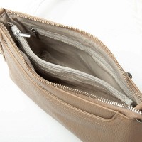 Женский молодежный кожаный клатч ALEX RAI 3092-1 beige