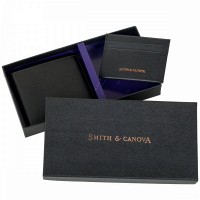 Мужской кожаный кошелек и картхолдер набор Smith & Canova 28652 (Black)
