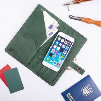 Тревел-кейс из кожи Hi Art TC-01 Shabby Alga Mehendi Art