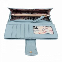 Английский женский кожаный кошелек Ashwood J53 WINTER SKY (Зимнее небо)