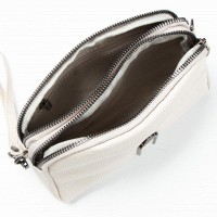 Молодежный клатч из кожи ALEX RAI 88084 white