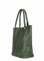 Женская кожаная сумка POOLPARTY Podium khaki