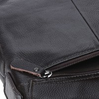 Мужская тёмно-коричневая кожаная сумка Borsa Leather k18168-brown