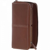 Английский женский кожаный кошелек Ashwood T90 Chestnut (Каштановый)