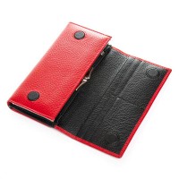 Женский кожаный кошелек BR DR. BOND W46-4 red-black
