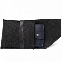 Мужской кожаный кошелек GRANDE PELLE 11461 Темно-синий