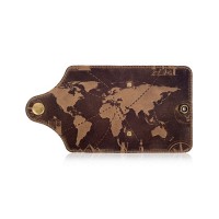 Картхолдер из кожи HiArt CH-03 Shabby Light Olive 7 wonders of the world