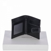 Мужской кожаный кошелек Ashwood 1222 VT Black