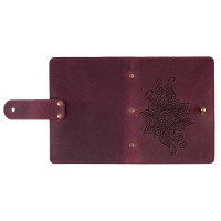 Кожаный картхолдер Hi Art «Mehendi Classic» CH-06 Shabby Plum