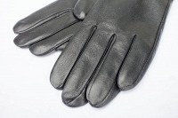 Черные женские кожаные перчатки Shust Gloves