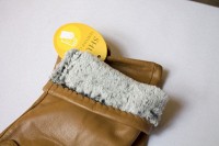 Женские светло-коричневые кожаные длинные перчатки Shust Gloves