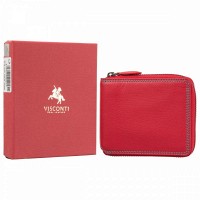 Женский кожаный кошелек с RFID защитой Visconti SP29 Picasso (Red Hawaii)