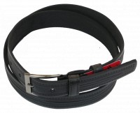 Мужской кожаный ремень под брюки Skipper 1003-35 черный 3,5 см