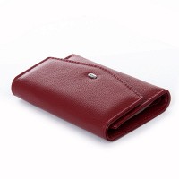Женский кожаный кошелек Classik  DR. BOND WN-23-18 wine-red