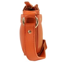Кожаная женская сумка-клатч LASKARA LK-DM232-orange