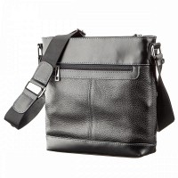 Мужская кожаная черная сумка SHVIGEL 11181