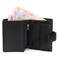Мужской кожаный кошелек с правником DR. BOND M24CK black