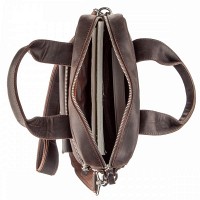 Мужская кожаная коричневая сумка SHVIGEL 11166