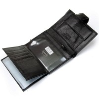 Мужской кожаный кошелек с правником DR. BOND M1CK black