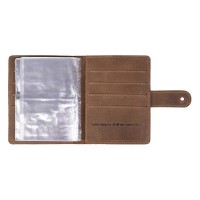 Кожаный картхолдер Hi Art «Let's Go Travel» CH-06 Shabby Light Olive