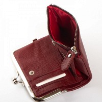 Женский кожаный кошелек Classik  DR. BOND WN-23-13 wine-red