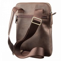 Мужская кожаная коричневая сумка Shvigel 11180