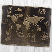 Кожаное портмоне Hi Art 7 wonders of the world PB-01-S19-1020-T002