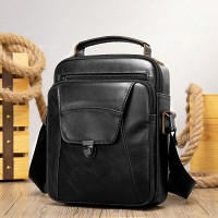 Мужская кожаная чёрная сумка Vintage 14995