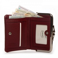 Женский кожаный кошелек Classik  DR. BOND WN-23-14 wine-red