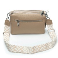 Женский молодежный кожаный клатч ALEX RAI 29012 beige