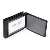 Мужской кожаный кошелек с зажимом для купюр BE BRETTON 168-79 black