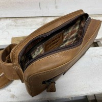Мужская кожаная сумка бананка, сумка напоясная Hill Burry HB15095