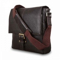 Мужская кожаная сумка Ashwood Murphy Brown (Коричневый)