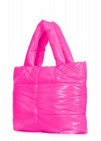 Дутая женская сумочка Poolparty fluffy-neon-pink