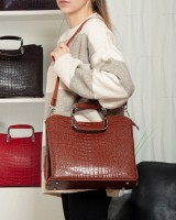 Женская кожаная сумка классическая ALEX RAI 1540-1 camel