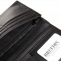Мужской кожаный кошелек BE BRETTON 168-Q74 black croco