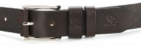Мужской кожаный тёмно-коричневый ремень GRANDE PELLE 00910