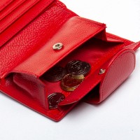 Женский кожаный кошелек Bright DR. BOND WS-36 red