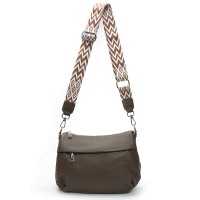 Женская кожаная сумка через плечо ALEX RAI 6001 dark khaki