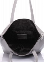 Кожаная сумка POOLPARTY Secret grey