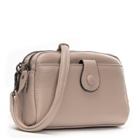 Женский молодежный кожаный клатч ALEX RAI 88085 beige